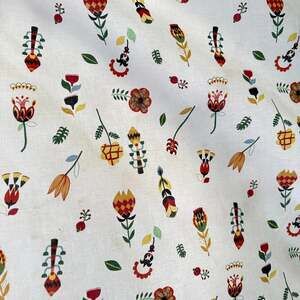 Ikea Rosenfibbla Duvet Cover & Sham 100% Cotton Scandanavian Nordic Folk Design